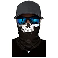 MEIbax Al aire libre 3D Balaclava Moto Pasamontañas Calavera Multifuncional Bufanda Prueba de Viento Microfibra Elástico…